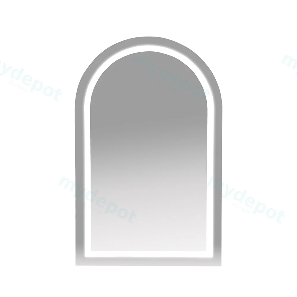 [50578] 500x900x160mm Matt White Athena LED Arch Shaving Cabinet Single Door