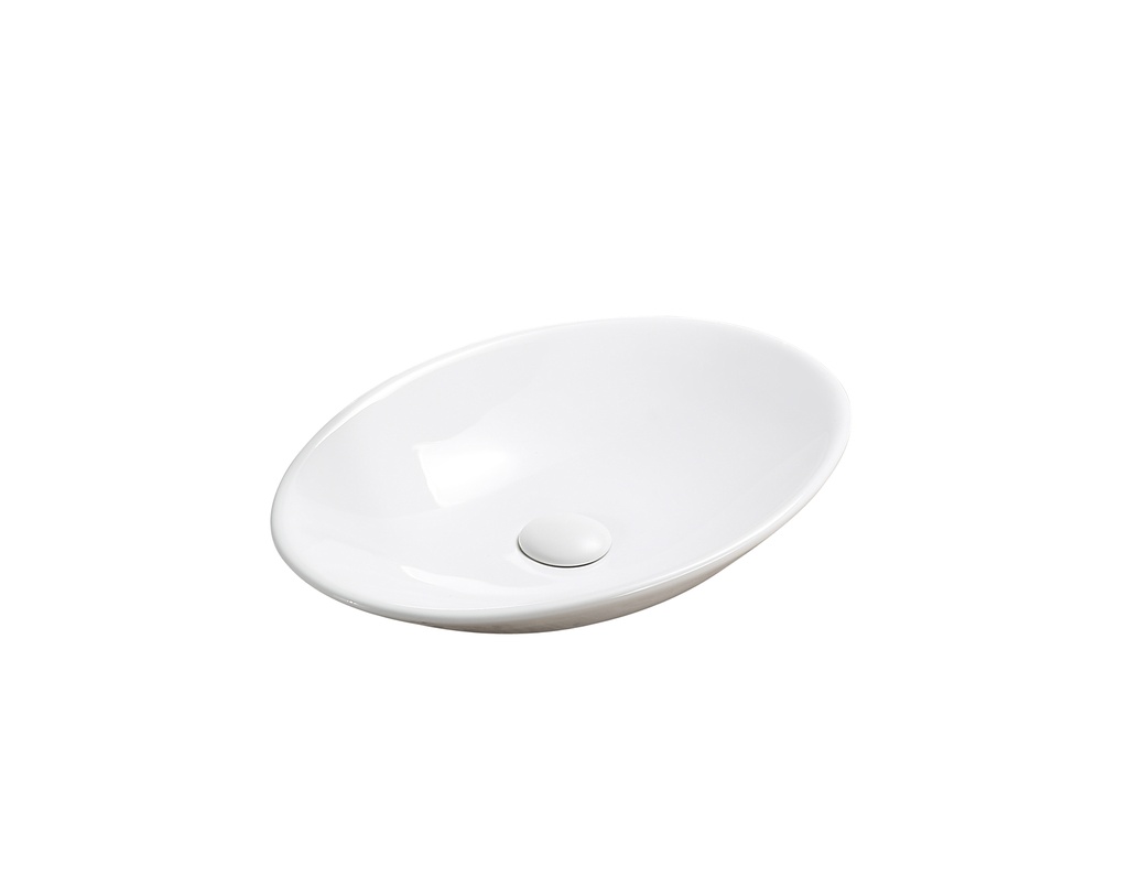 510*350*95mm Gloss WhiteCabrita Fine Ceramic Above Counter Basin No Overflow,32mm Waste