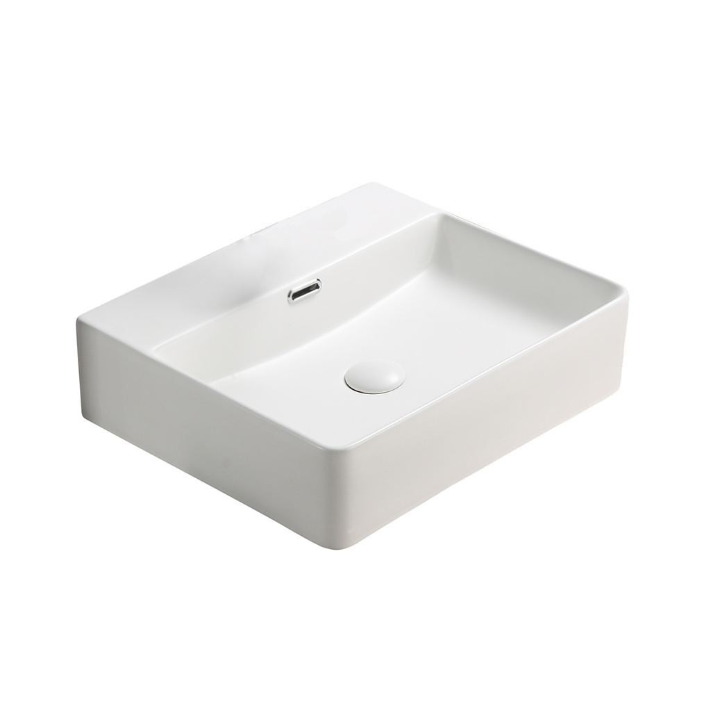 515*425*135mm Matt White Kliff Fine Ceramic Wall Hung/Above Counter Basin No Tap Hole With Overflow,32mm Waste,No Tap Hole