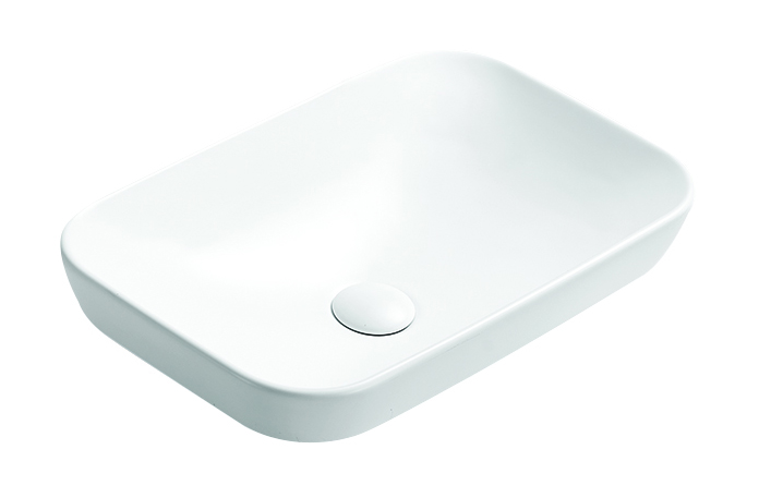 520*340*150mm Matt White Kliff Fine Ceramic Insert Basin No Oerflow