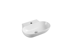 [50141] 560*400*125mm Wall Hung Above Counter Oval Basin With Mixer Hole
