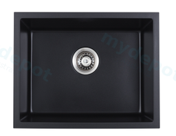 [44626] 560*445*210mm Cora Black Above/Undermount Granite Sink