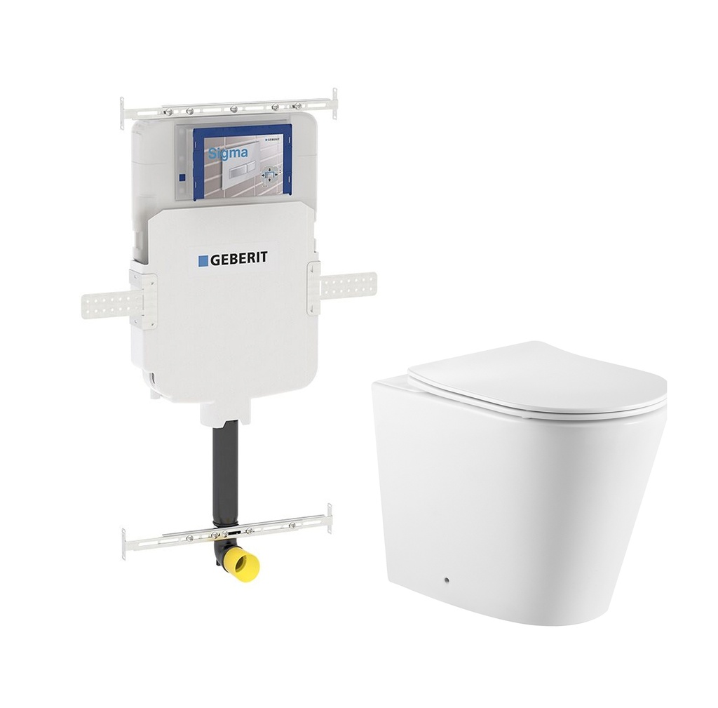 560X365X420mm Agena Geberit Inwall Floor Toilet Suite Pan