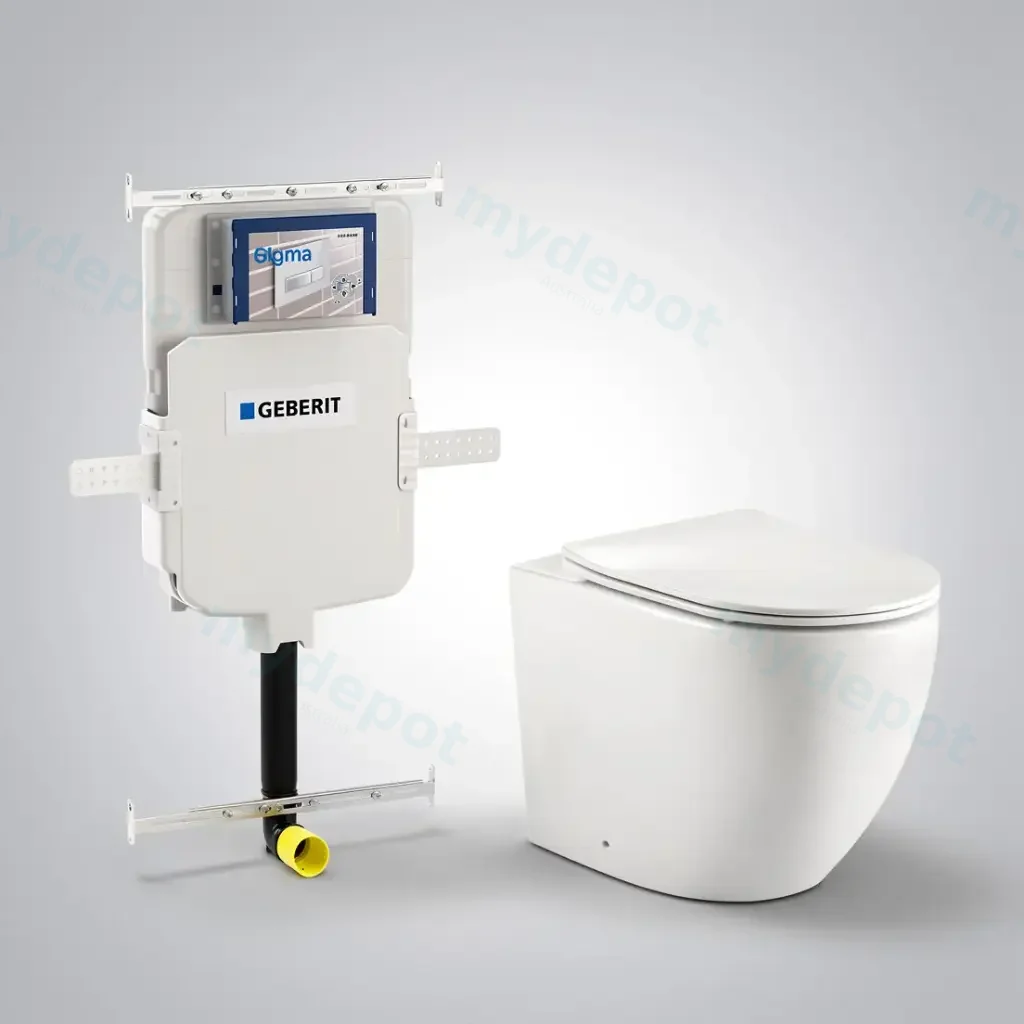 [56165] 560X365X420mm Procida Geberit Inwall Floor Toilet Suite Rimless Wall Faced Floor Pan