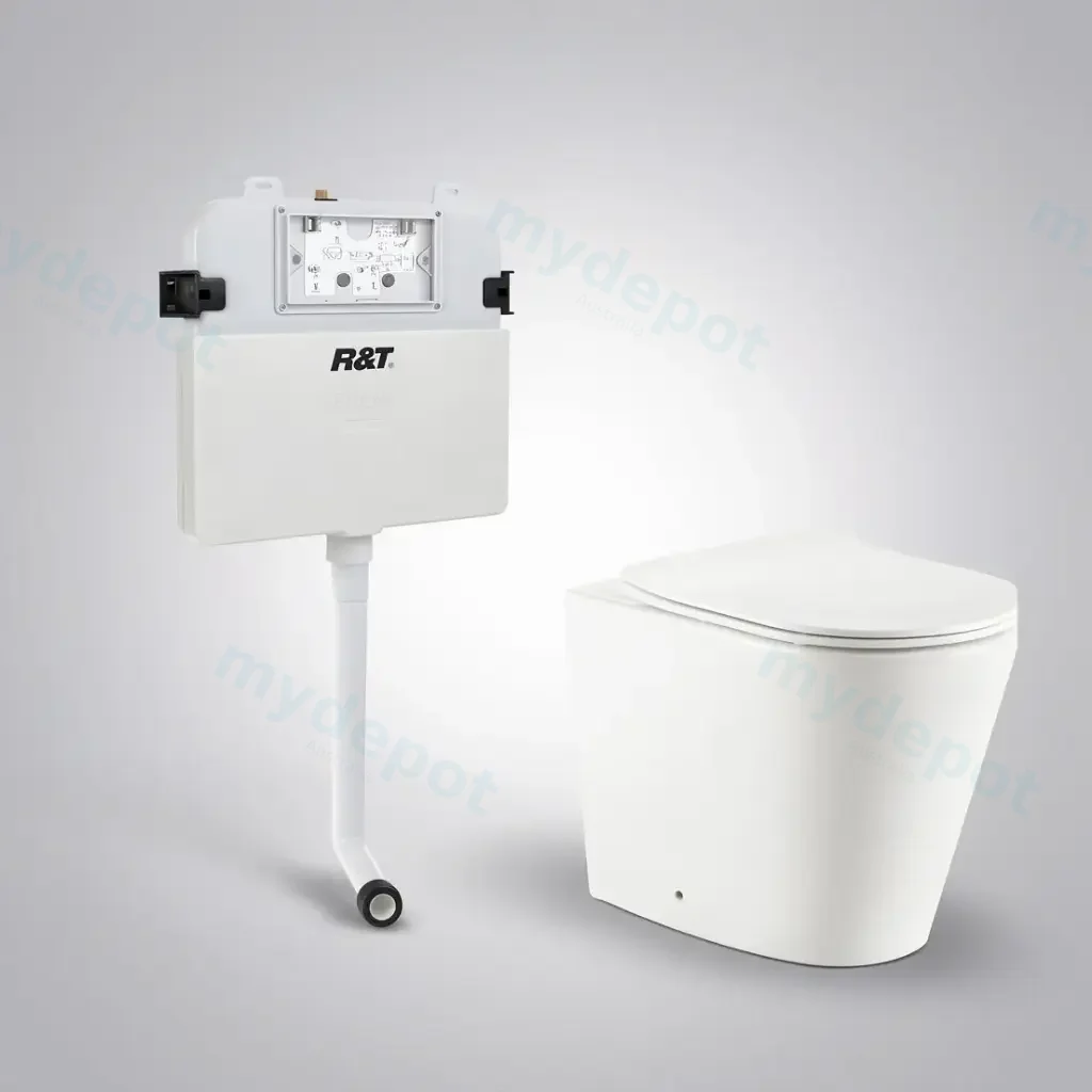 [56204] 560X365X420mmAgena R&T Inwall Rimless Floor Toilet Suite Pan:Rimless Wall Faced Floor Pan