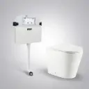 560X365X420mmAgena R&T Inwall Rimless Floor Toilet Suite Pan:Rimless Wall Faced Floor Pan