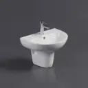 565*445*200mm Gloss White Carrida Fine Ceramic Wall Hung Care Basin Tap Hole Overflow,32mm Waste