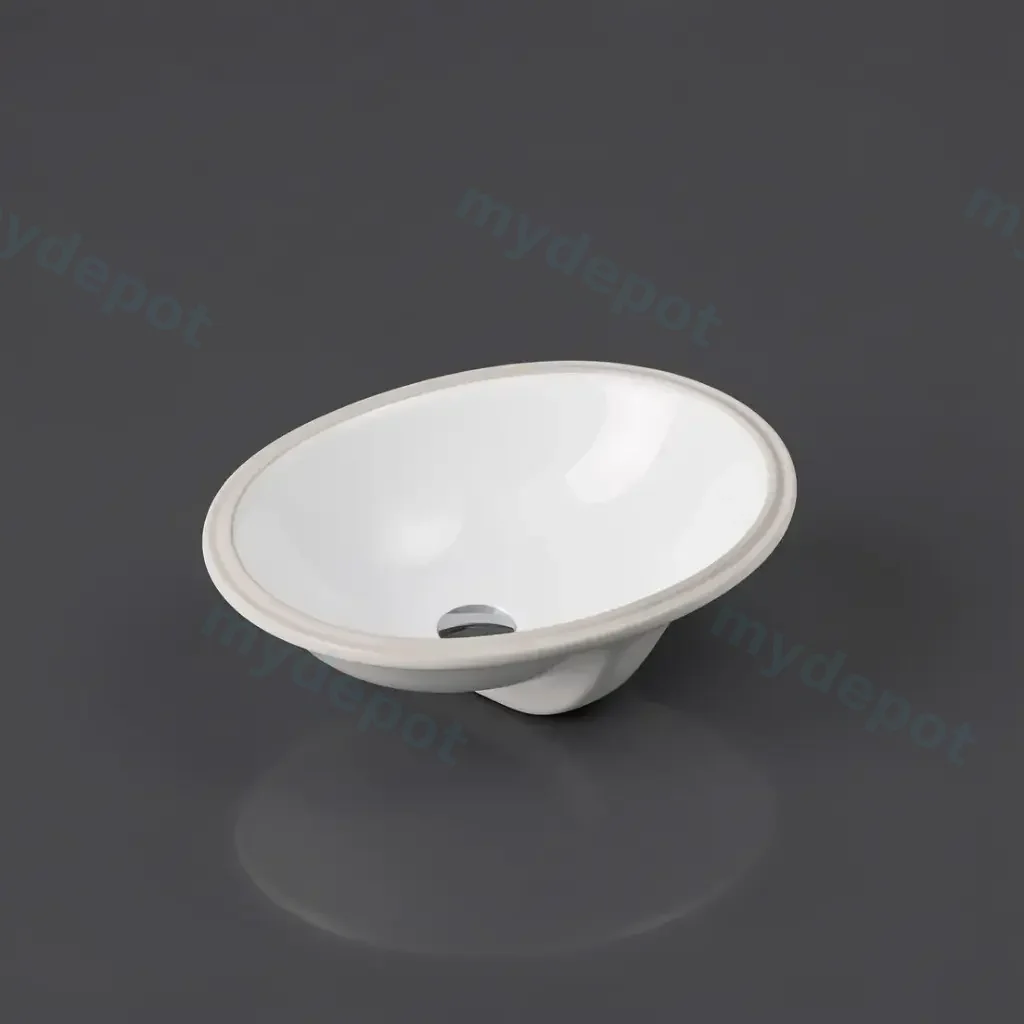 [50105] 585*395*195mm Undermount Oval Basin With Mixer Hole