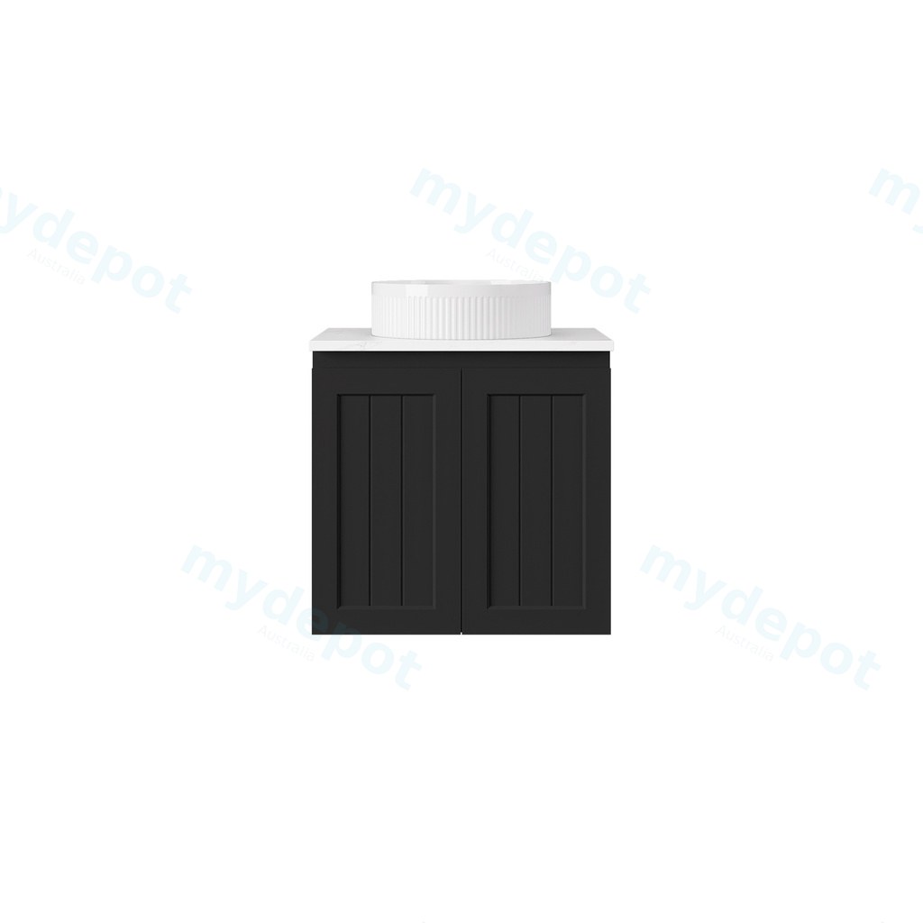 [56736] 590*360*560mm Matte Black Archill Federation Wall Hung Ensuite PVC Cabinet