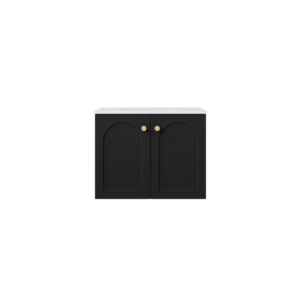 590*455*470mm Matte Black Chester Federation Wall Hung PVC Cabinet