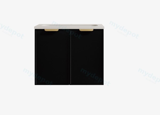 [56459] 590*455*560mm Matte Black Madura Federation Wall Hung PVC Cabinet