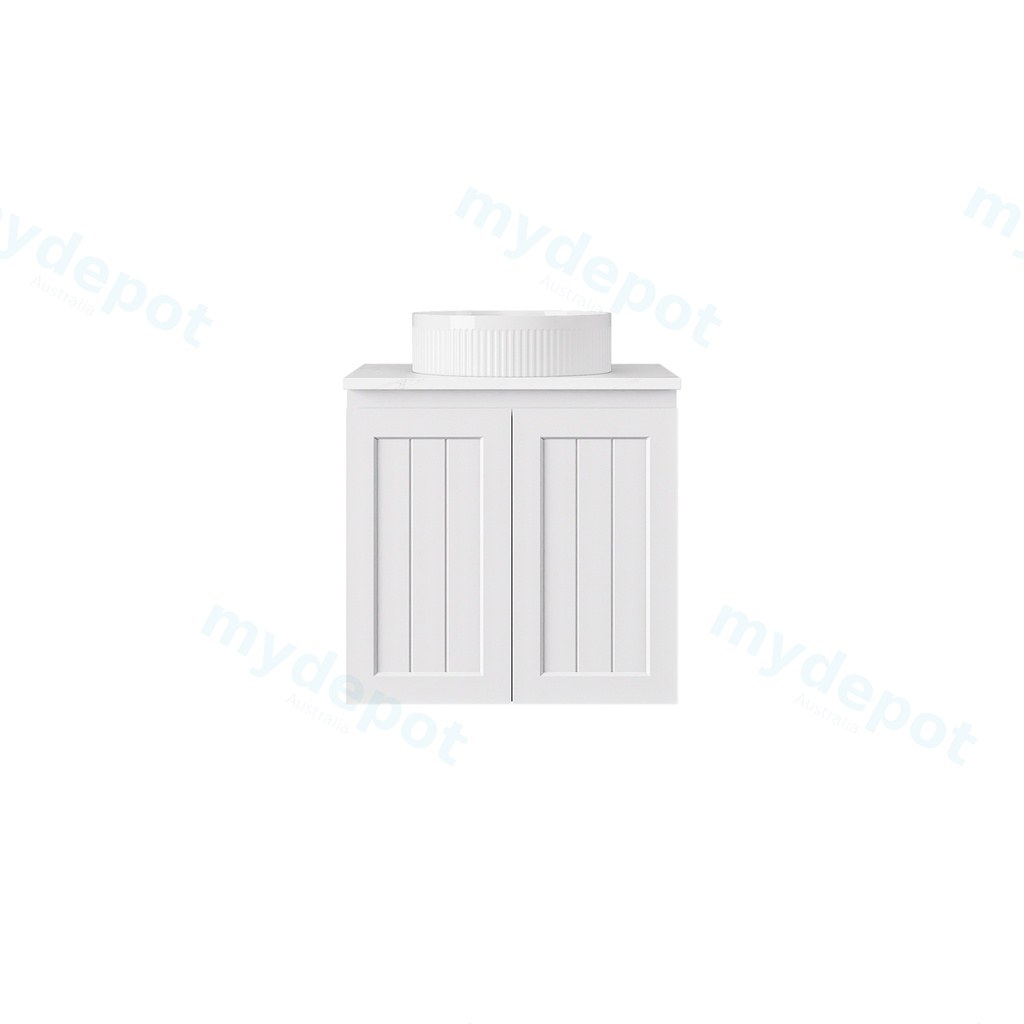 [56741] 590*455*560mm Matte White Archill Federation Wall Hung Ensuite PVC Cabinet