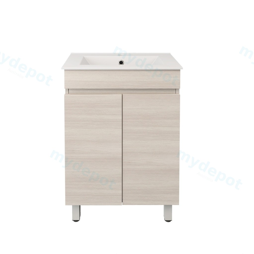 [56554] 590X355X710mm Camden Modern Free Standing Cabinet Coastal Oak,Soft Closing Finger Pull Doors