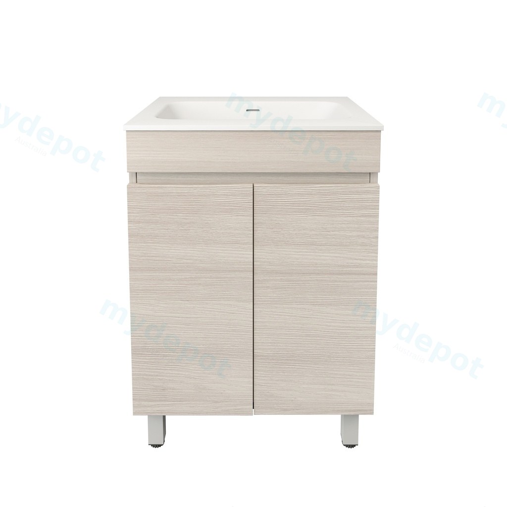 [56579] 590X455X710mm Camden Modern Free Standing Cabinet Coastal Oak,Soft Closing Finger Pull Doors