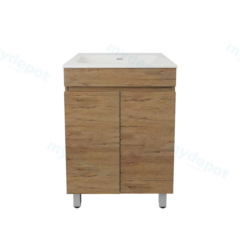 [56589] 590X455X710mm Camden Modern Free Standing Cabinet Prime Oak,Soft Closing Finger Pull Doors
