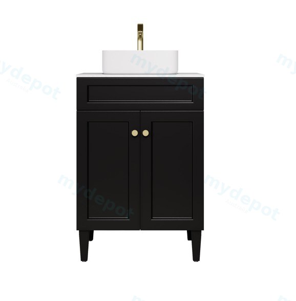 [56496] 590X455X860 Matte Black Harold Federation Free Standing PVC Cabinet