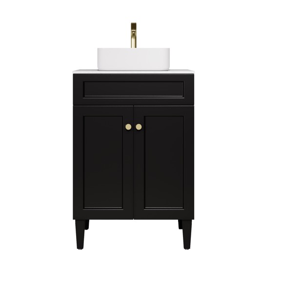 590X455X860 Matte Black Harold Federation Free Standing PVC Cabinet
