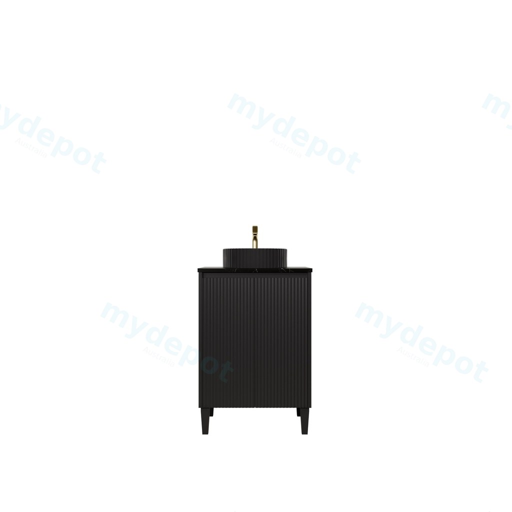 [56628] 590x455x860mm Matte Black Crete Modern Free Standing Vanity