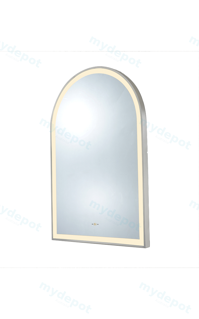 [55958] 600(W)*900mm(H) Brushed Nickel Ellips Framed LED Mirror
