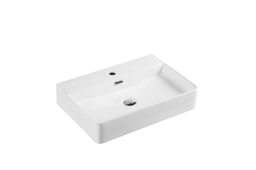 600*420*120mm Wall Hung Rectangular Basin With Mixer Hole