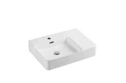 [50144] 600*420*120mm Wall Hung Rectangular Basin With Right Drainer&Mixer Hole