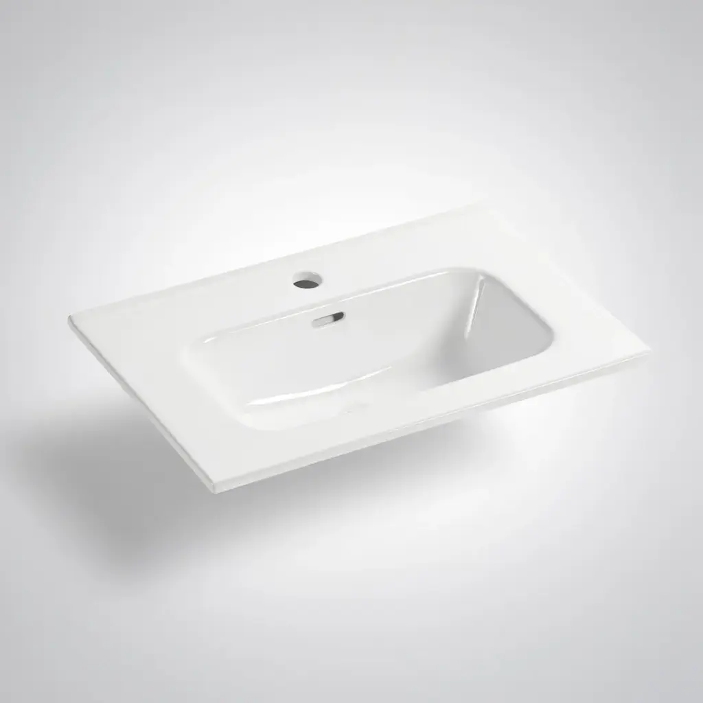 600*460*165mm Ora Basin Thin Edge Ceramic Top