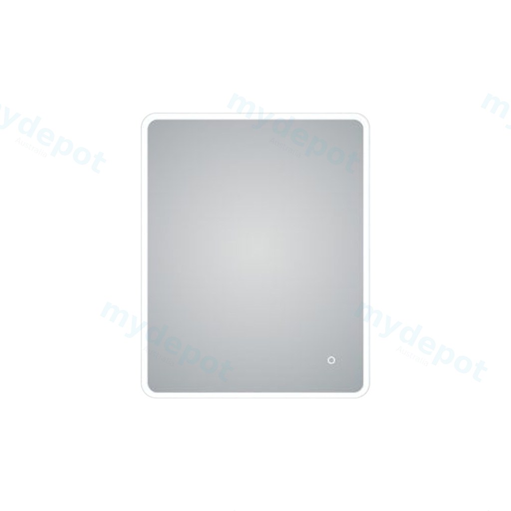 600*750mm Frosted Edge 3 Color Lighting Backlit Acrylic LED Mirror Touch Sensor Switch Defogger Pad Wall Mounted Vertical or Horizontal