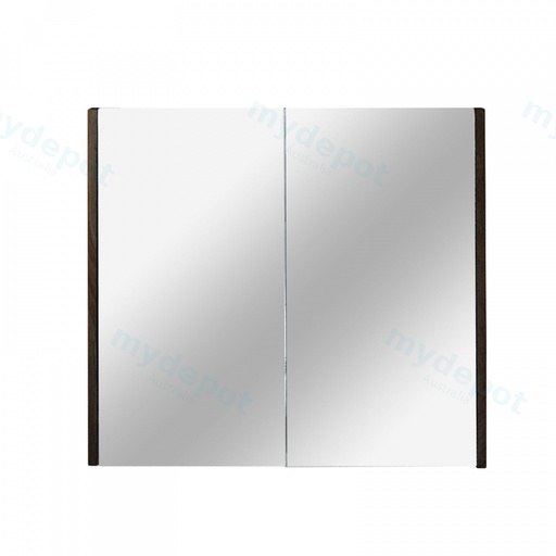 [93078/QSV600DG] 600mm Dark Grey MDF 2 Doors Pencil Edge Shaving Cabinet