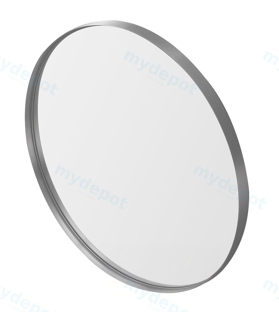 600X600X35mm Burshed Nickel Orbis Frame Mirror
