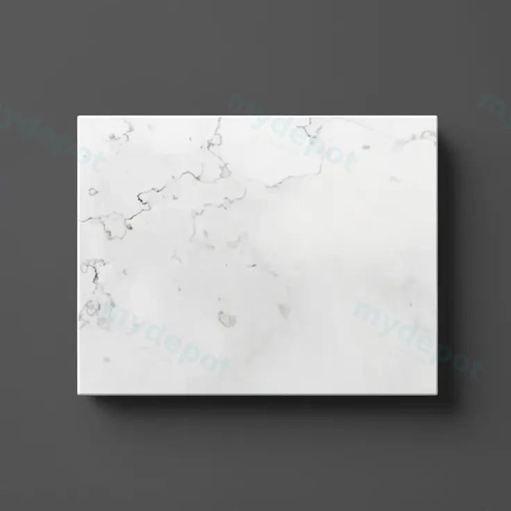[90183/QZ6046ST] 600x465x20mm Quartz Stone Top Gloss White Marble Look Silica-Free Caesarstone Benchtop