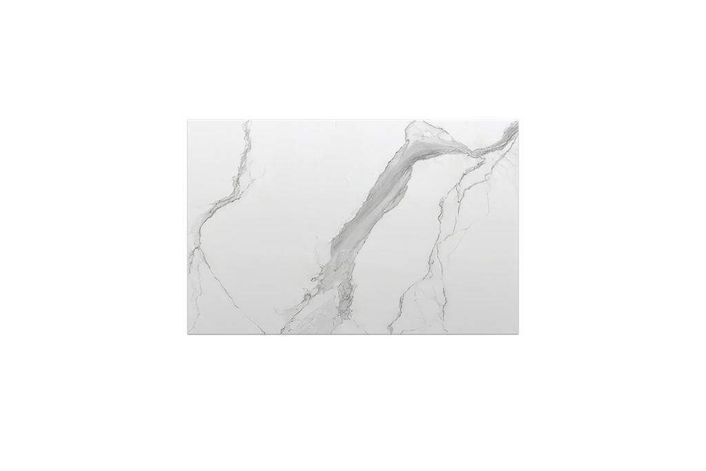 602x390x15mm White Marble Look Sintered Stone Top Matte Finish Benchtop