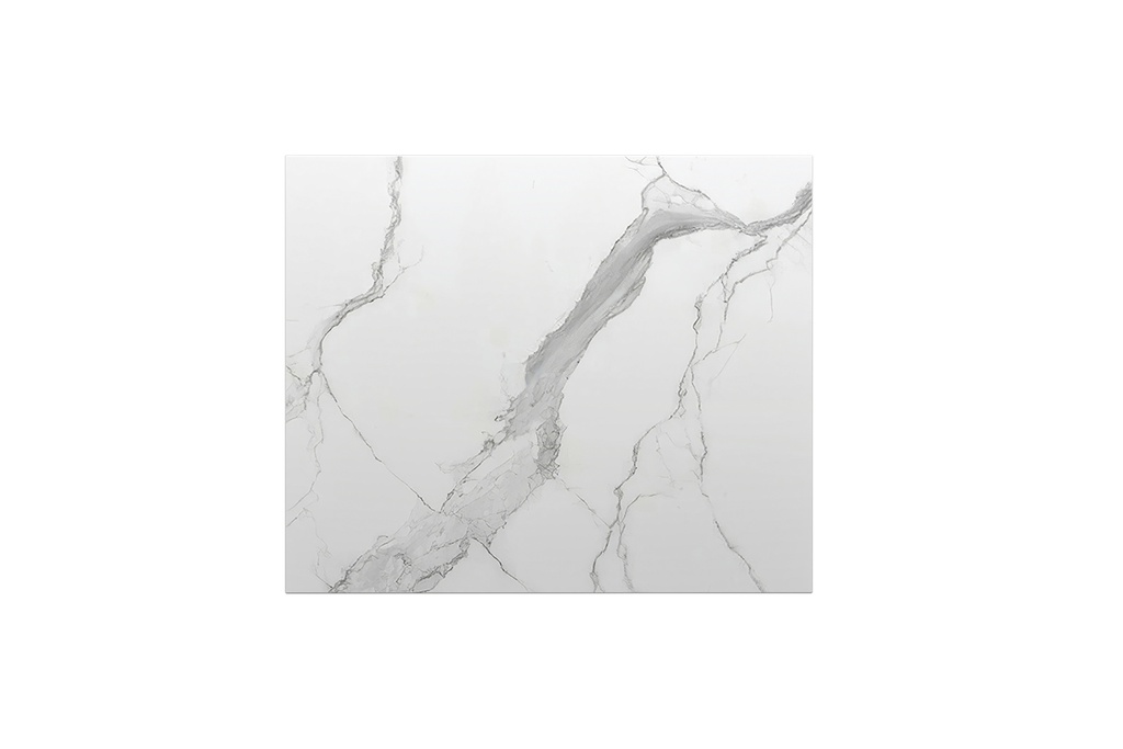 [90169/K65ST-WM] 602x500x15mm White Marble Look Sintered Stone Top Matte Finish Benchtop