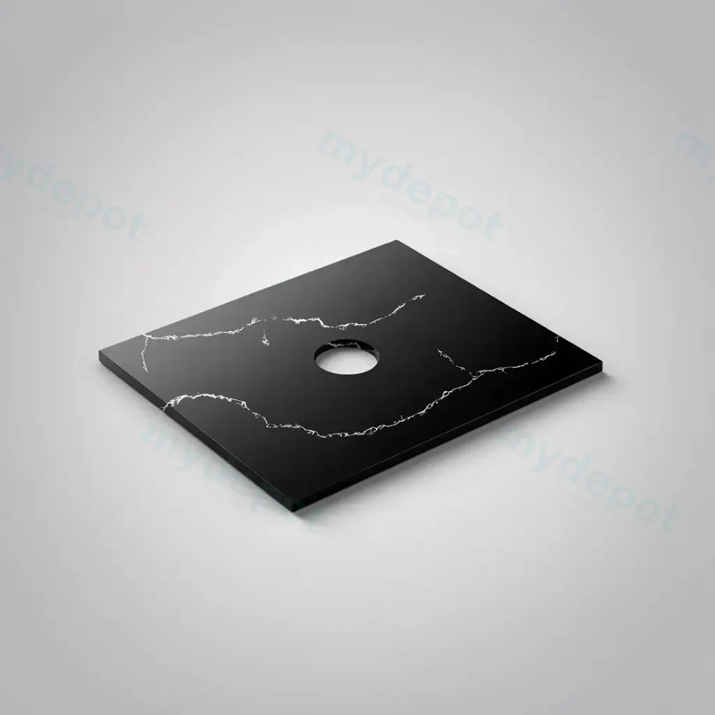 605X465X12mm Calacatta Night Solid Surface Stone Top