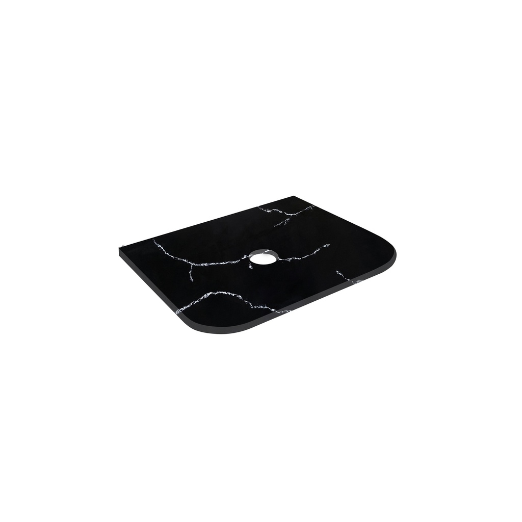[56328] 605X505X12mm Calacatta Night Solid Surface Curve Stone Top