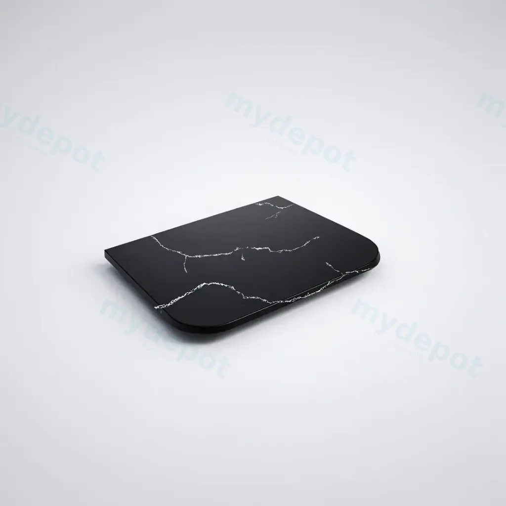 [56322] 605X505X12mm Calacatta Night Solid Surface Curve Stone Top