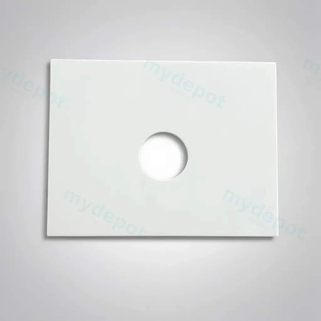605x465x15mm Luna White Zero Silica Quartz Square Corner Stone Top