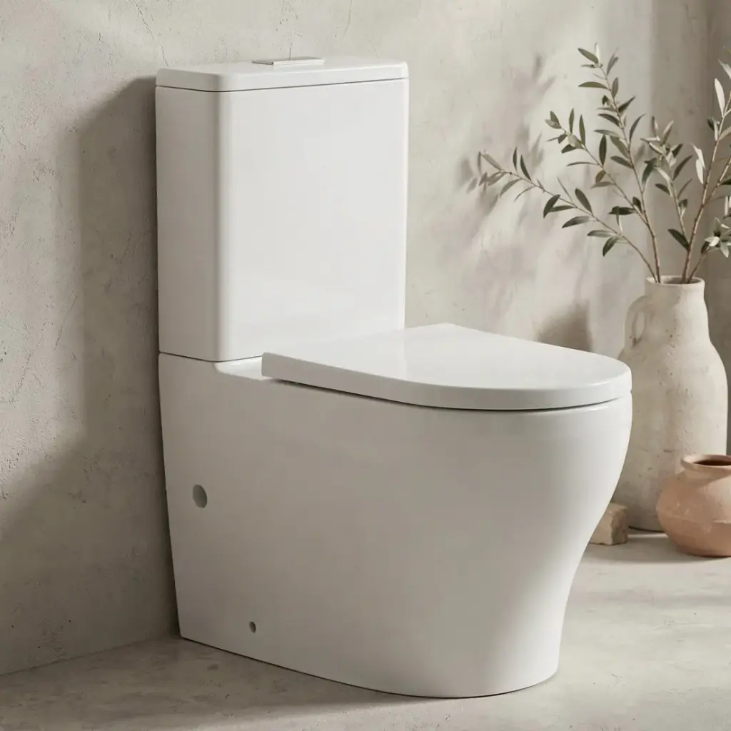 615*370*835mm Back To Wall Toilet Suite With Slim Uf Seat Cover And Universal Inlet Cistern T2