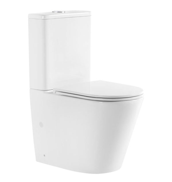 [50344] 620*370*820mm London Back To Wall Toilet Suite (Rimless)With Slim Seat Cover And Universal Inlet Cistern  T6