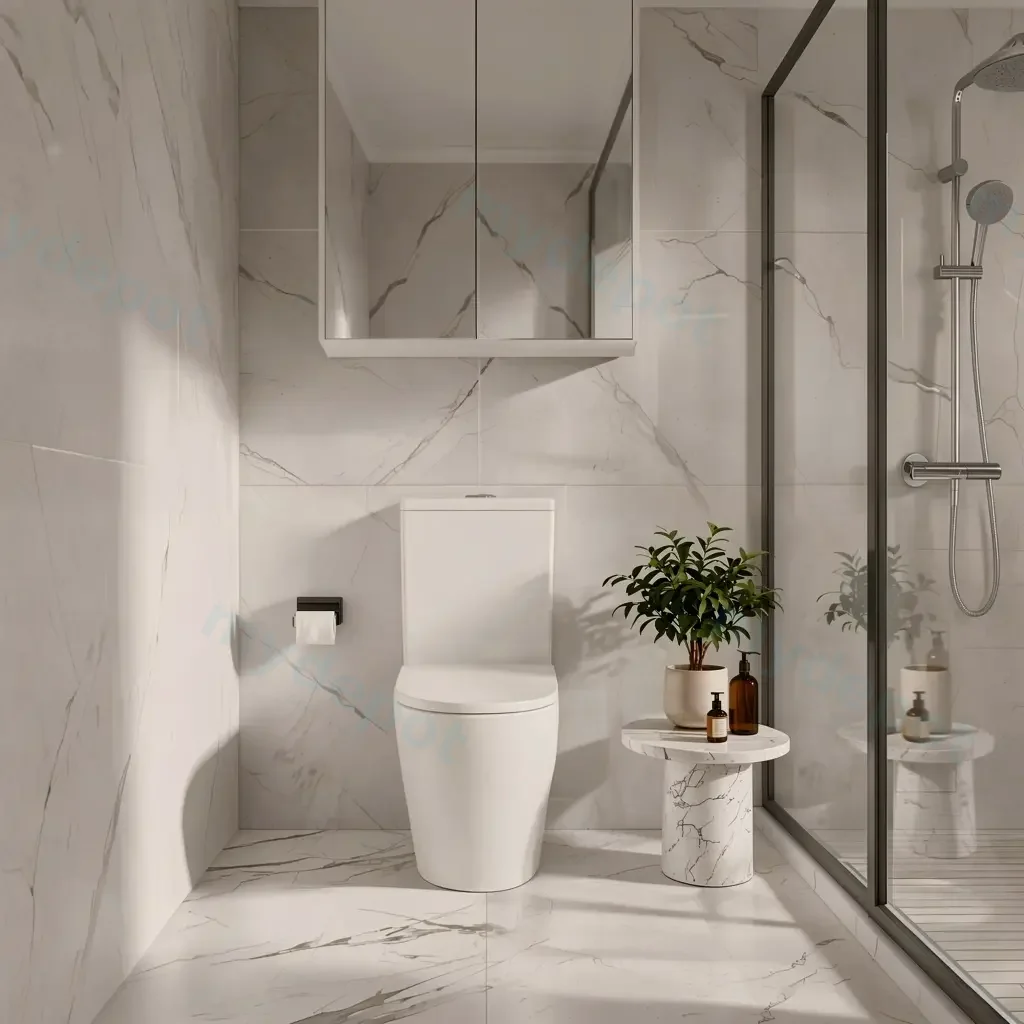 [56129] 630×380×850mm Acadia Full Rimless Wall Faced Toilet Suite