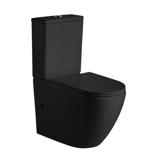 [50334] 665*380*845mm Norton Matte Black Back To Wall Toilet Suite