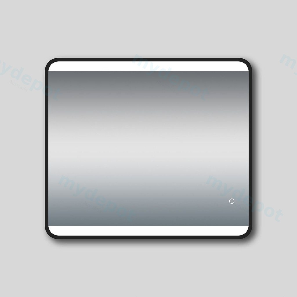 [41400] 700x800mm Black Frame LED Bathroom Mirror