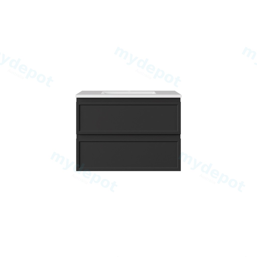 [56831] 740*455*500mm Matte Black New Hamilton Federation Slim Wall Hung Cabinet