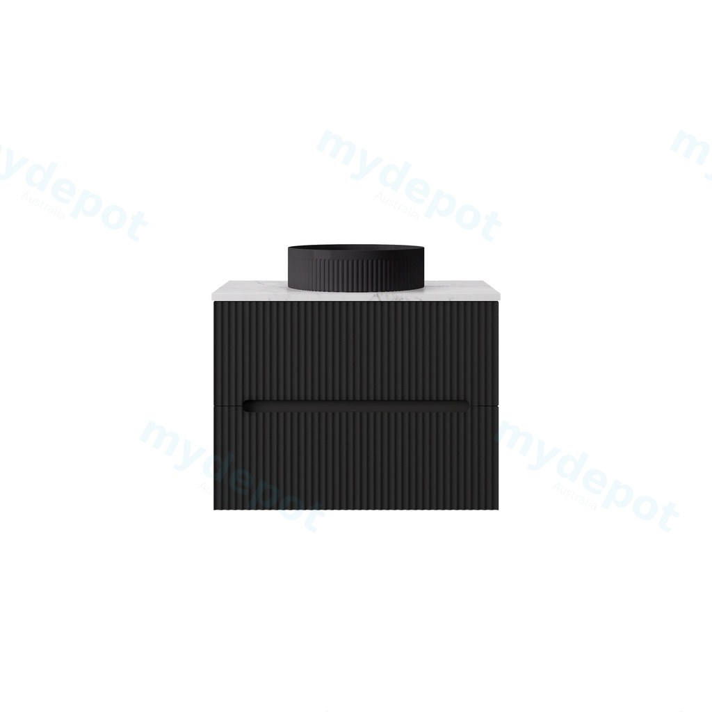 [56816] 740*455*540mm Matte Black Cabarita Morden Wall Hung PVC Cabinet