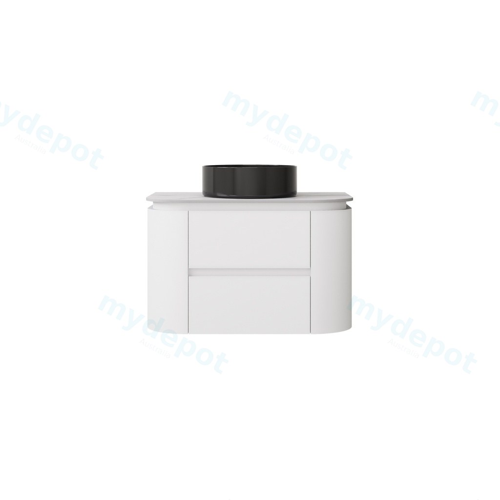 [56677] 740X455X470mm Matte White Devito Modern Wall Hung Vanity PVC Cabinet