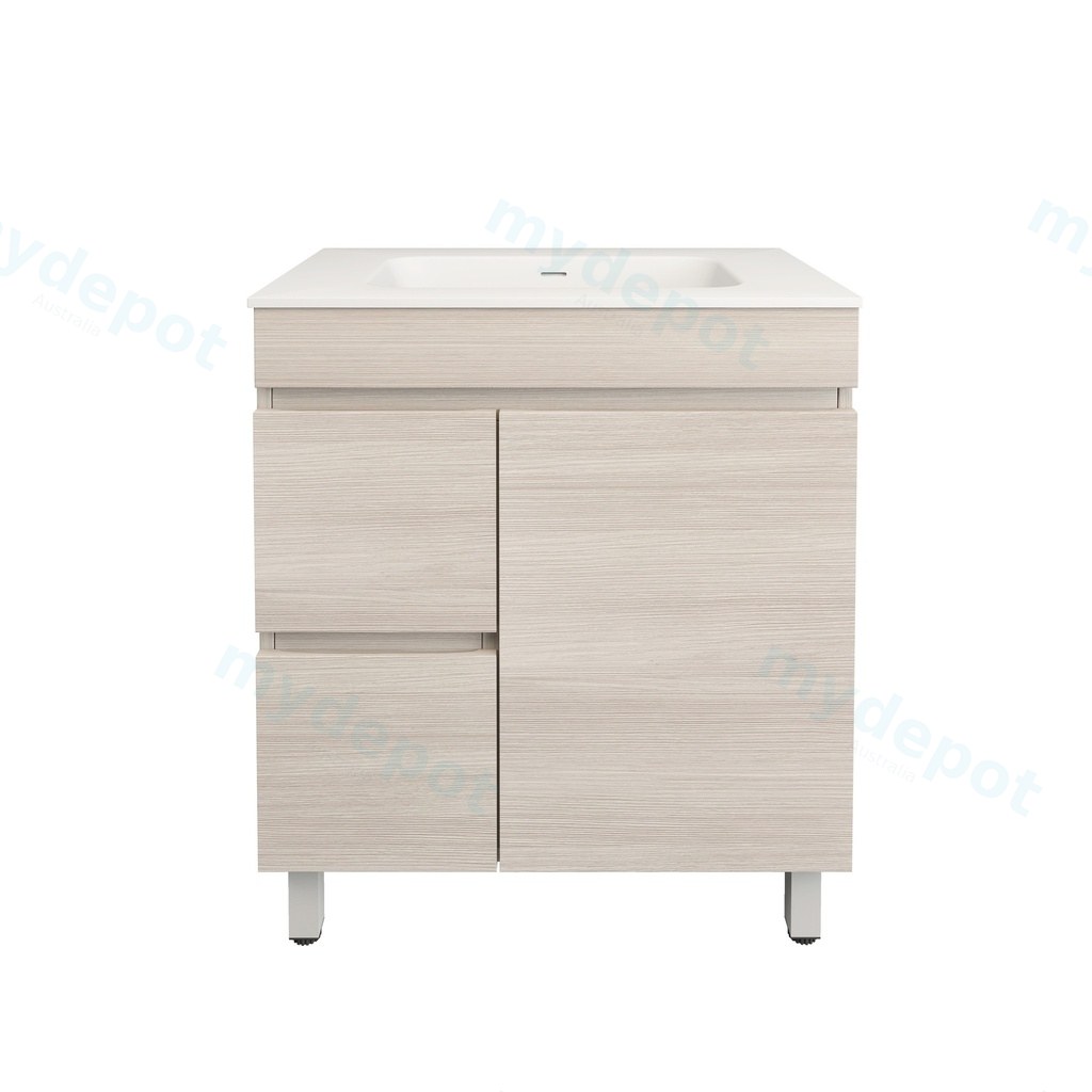 [56580] 740X455X710mm Camden Modern Free Standing Cabinet Coastal Oak,Soft Closing Finger Pull Door,Left Hand Drawers