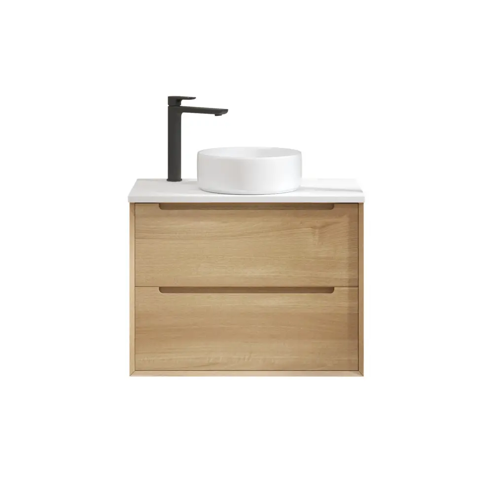 740x460x550mm Bell Collection Natural Oak 2/DW Wall Hung Vanity
