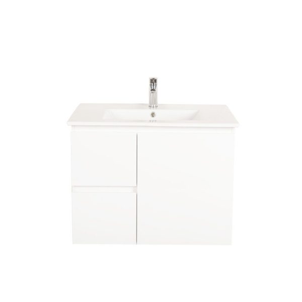 750*450*560mm Wall Hung Gloss White Vanity Cabinet Only Two Left Drawer