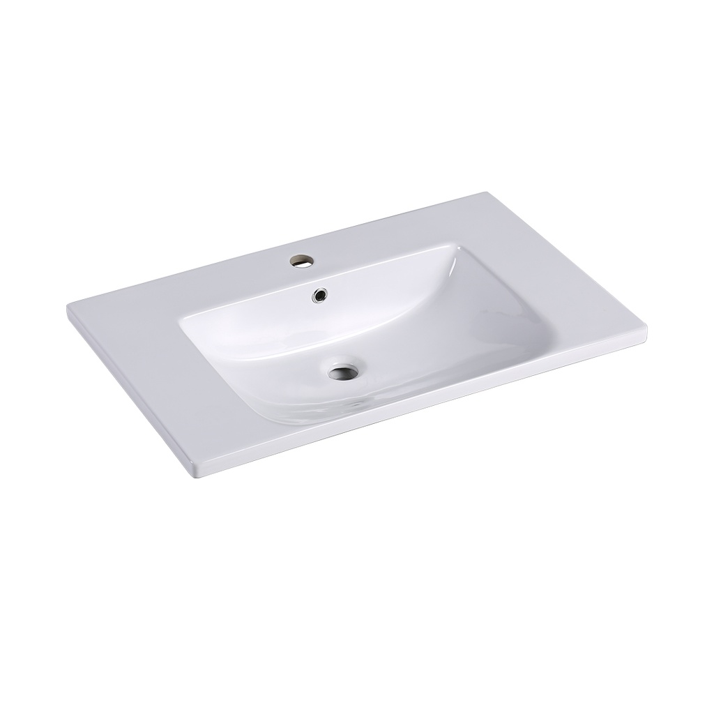 750*460*165mm Eden D Shape Basin Ceramic Top