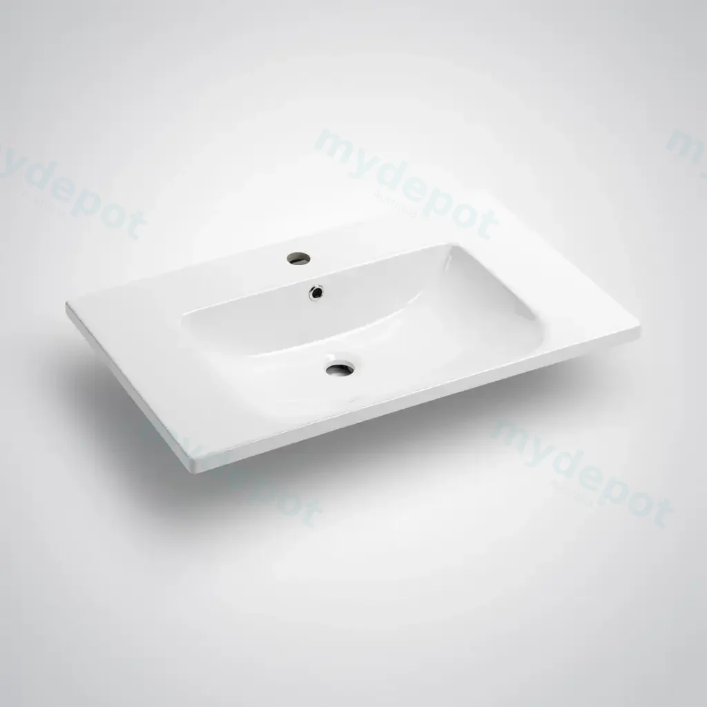 [90143/NM-750] 750x460x165mm Eden D Shape Basin Ceramic Top
