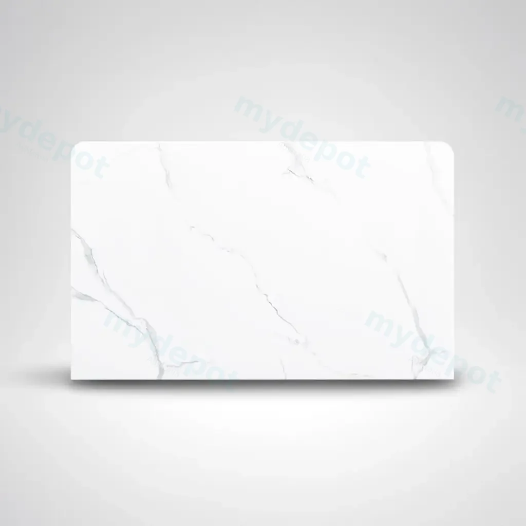 [90157/WM7546ST] 750x465x15mm White Marble Look Sintered Stone Top Benchtop